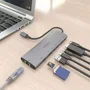 AISENS USB-C Dock 8 en 1 Gris con HDMI 4K y RJ45